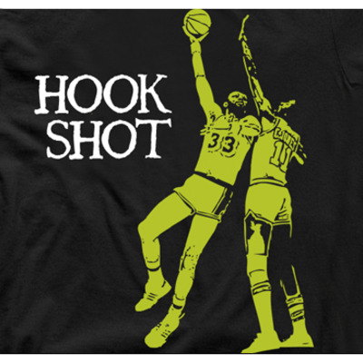 Hook shot, vintage basketball t-shirt, los angeles lakers.