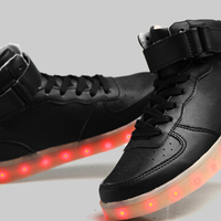 HI TOP LIGHT UP SNEAKERS (BLACK) - Thumbnail 1