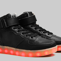 HI TOP LIGHT UP SNEAKERS (BLACK) - Thumbnail 2