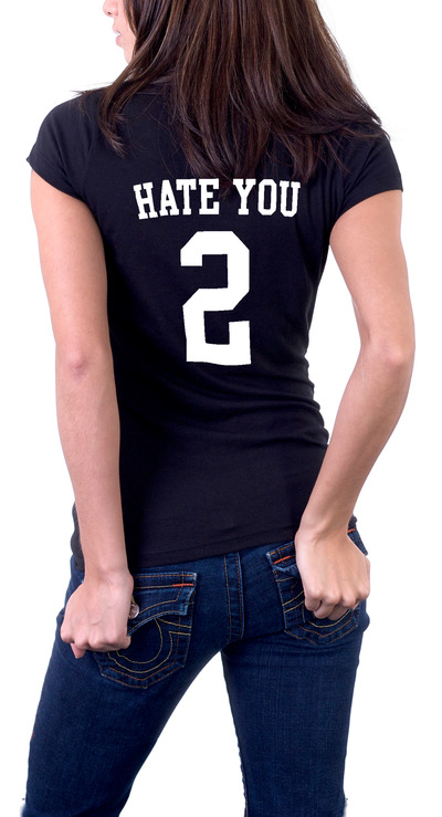 I Hate You 2 T-Shirt Tee Top I Hate You T-Shirt