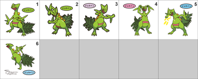 254 Sceptile Pan Stickers Pokemon