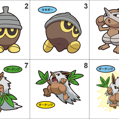 273, 274, 275 seedot, nuzleaf, shiftry pan stickers pokemon - Thumbnail 4