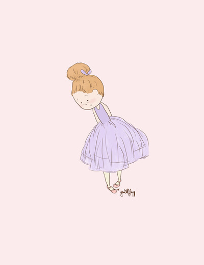 Shy Ballerina 3 Print (Color Options)