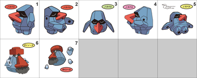 299, 476 Nosepass, Probopass Pan Stickers Pokemon