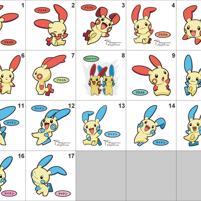 311, 312 plusle, minun pan stickers pokemon - Thumbnail 3