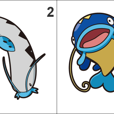 339, 340 barboach, whiscash pan stickers pokemon - Thumbnail 3