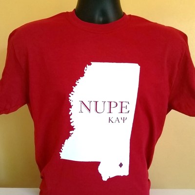 Kappa alpha psi mississippi nupe cotton or dri-fit shirt