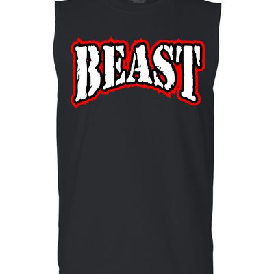 Beast sleeveless muscle tee # 2005