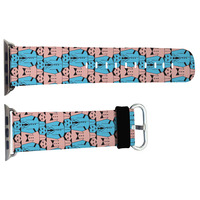 Apple Watch Band, Genuine Leather Strap Wrist Band Replacement with Adapter Metal Clasp for Apple Watch 38mm 42mm All models (Lady and Gentleman WB08) - Thumbnail 1