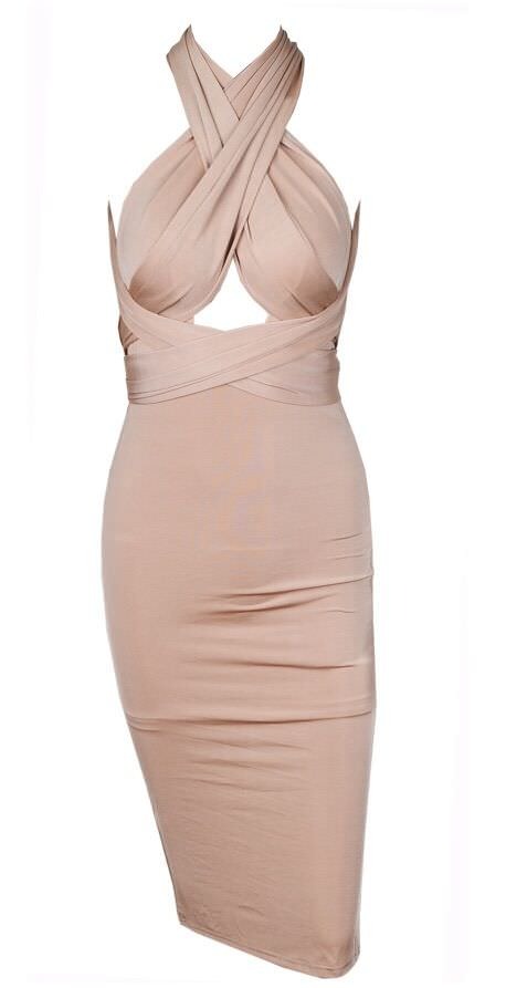 Mocha Changeable midi dress