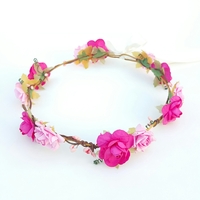 Deep Pink floral crown ♥ - Thumbnail 1