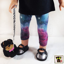 Galaxy Space Print Spandex Leggings for 18 Inch Dolls  itty.bitty dolls