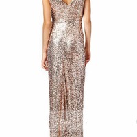 Long bridesmaid dress, mismatched bridesmaid dress, sequin bridesmaid dress, inexpensive bridesmaid dress, popular bridesmaid dress, PD15441 - Thumbnail 3