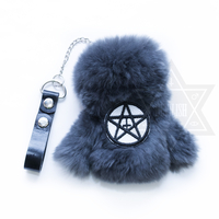 Pentacle fur coat key holder(Hot pink) - Thumbnail 4