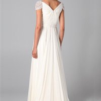 Beaded prom dress, elegant bridesmaid dress, cap sleeve prom dress, chiffon bridesmaid dress, formal prom dress, occasion dress, PD15265 - Thumbnail 2