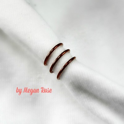 Ear cuff triple band, copper