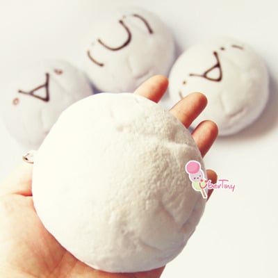 Jumbo marshmallow squishy buns (kawaii faces) - Thumbnail 5