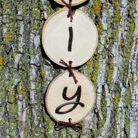 Wooden Ash Round Hanging "Family" Wall Decor - Thumbnail 3