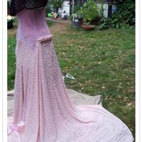 Cascading Ruffles and Roses Wedding Gown with Lace Shrug Custom Color and Size Faeryspell Creations - Thumbnail 2