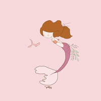 Mermaid Gaze Print (Color Options) - Thumbnail 1