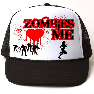 Zombies love me snap back cap # 121
