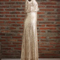 long bridesmaid dresses, sparkle bridesmaid dresses, sequin bridesmaid dresses, gold bridesmaid dresses, glittery bridesmaid dresses, BD591 - Thumbnail 2