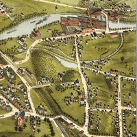 Westerly, Rhode Island in 1877 - Bird's Eye View, Map, Aerial, Panorama, Vintage, Antique, Fine Art, Wall Art, History - Thumbnail 3