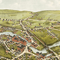 Westerly, Rhode Island in 1877 - Bird's Eye View, Map, Aerial, Panorama, Vintage, Antique, Fine Art, Wall Art, History - Thumbnail 4