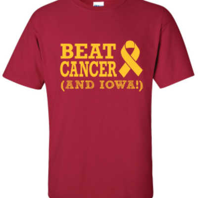 Beat cancer (and iowa) t-shirt