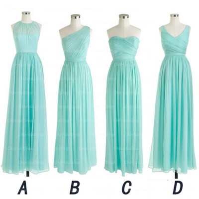 long bridesmaid dresses, mismatched bridesmaid dress, cheap bridesmaid dress, chiffon bridesmaid dress, tiffany blue bridesmaid dress, BD145294