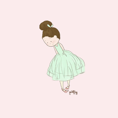 Shy ballerina 4 print (color options) - Thumbnail 5