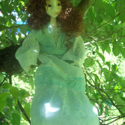 Peter, tink and wendy handcrafted ooak fairy art dolls-set of three dolls