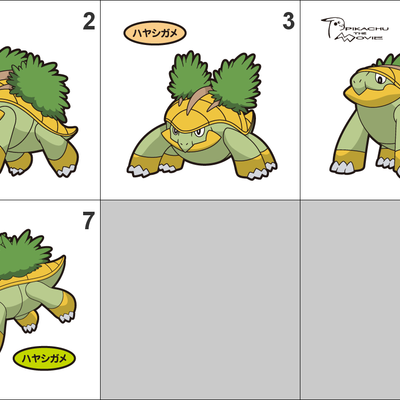 388 grotle pan stickers pokemon - Thumbnail 3