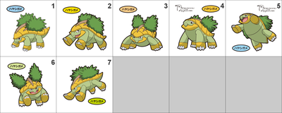 388 Grotle Pan Stickers Pokemon