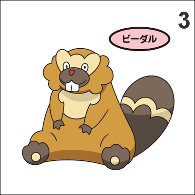 399, 400 bidoof, bibarel pan stickers pokemon - Thumbnail 4