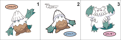 459, 460 Snover, Abomasnow Pan Stickers Pokemon