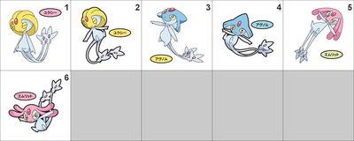 480, 481, 482 Uxie, Mesprit, Azelf Pan Stickers Pokemon
