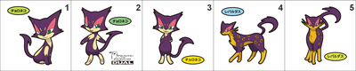 509, 510 Purrloin, Liepard Pan Stickers Pokemon