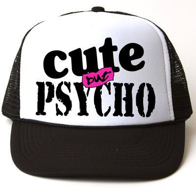Cute but psycho snap back cap # 123