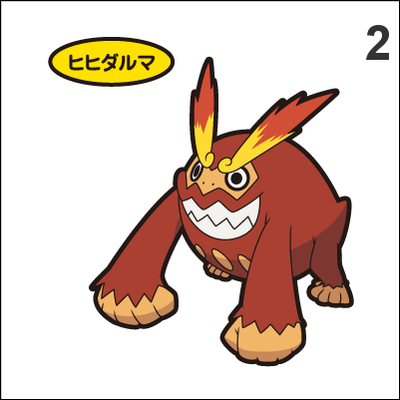 554, 555 darumaka, darmanitan pan stickers pokemon - Thumbnail 4