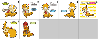 559, 560 Scraggy, Scrafty Pan Stickers Pokemon