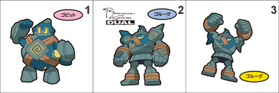 622, 623 Golett, Golurk Pan Stickers Pokemon