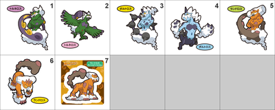 641, 642, 645 Tornadus, Thundurus, Landorus Pan Stickers Pokemon