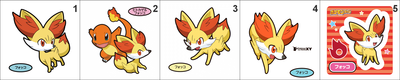 653 Fennekin Pan Stickers Pokemon