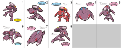 649 Genesect Pan Stickers Pokemon