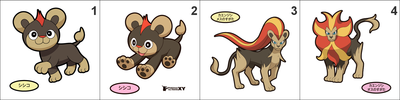 667, 668 Litleo, Pyroar Pan Stickers Pokemon