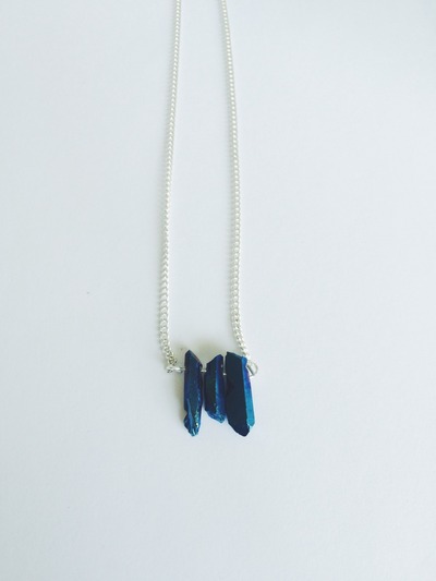 Dainty Aura Quartz Necklace