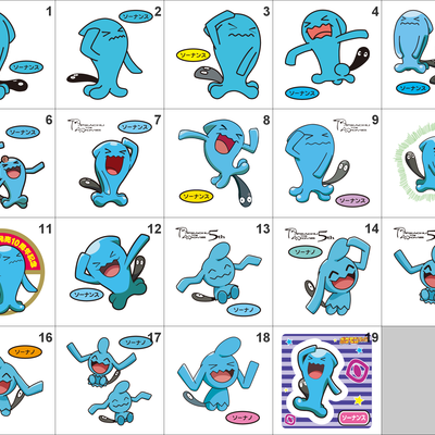202, 360 wobbuffet, wynaut pan stickers pokemon - Thumbnail 4