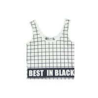 BEST IN BLACK GRID CROP TOP - Thumbnail 2