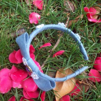 Alice in Wonderland Costume Dress, slippers and headband--custom-girls sizes - Thumbnail 1